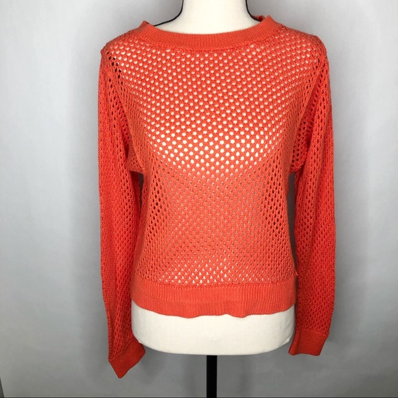 Michael Kors Sweaters - MICHAEL MICHAEL KORS | Orange Mesh Sweater